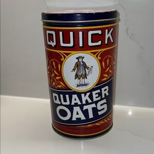 1990 limited edition Quick Quaker Oats Vintage Tin Can
